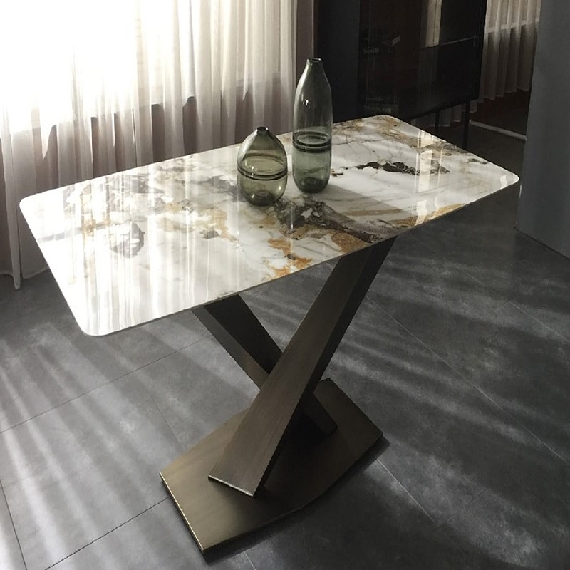正方形の西メープル白い焼結テーブル