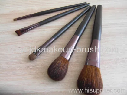 Shiny Brown 5pcs Makeup Brush Kits 