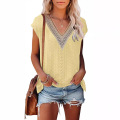 Sleeveless Drawstring Knitted Women Tank Top