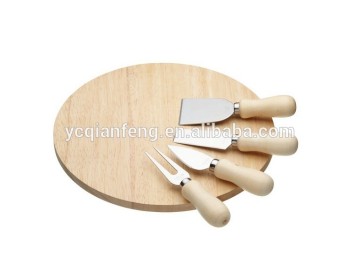 Cheese serving set with board and four servers