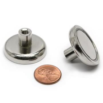 99 lb Cup Magnet mit weiblicher Gewindestift #12-24 1,26 &quot;Durchmesser Neodym Cup Magnet