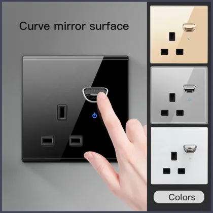 YUNDO 3 Gang 1 Way Z Wave Wall Switch with Glass Plate
