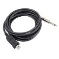 1pcs Drop Shipping 3M Guitar Bass 1/4'' USB TO 6.3mm Jack Link Connection Instrument Cable new