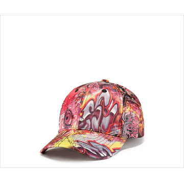 Man skull cap abstract doodle baseball cap