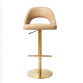 Hauteur réglable Barstool Bar chaise de bar moderne Gol Barstool en acier inoxydable meubles de maison de salle à manger meubles contemporains
