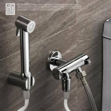 HIDEEP Bathroom Pure Brass handheld brass bidet sprayer set