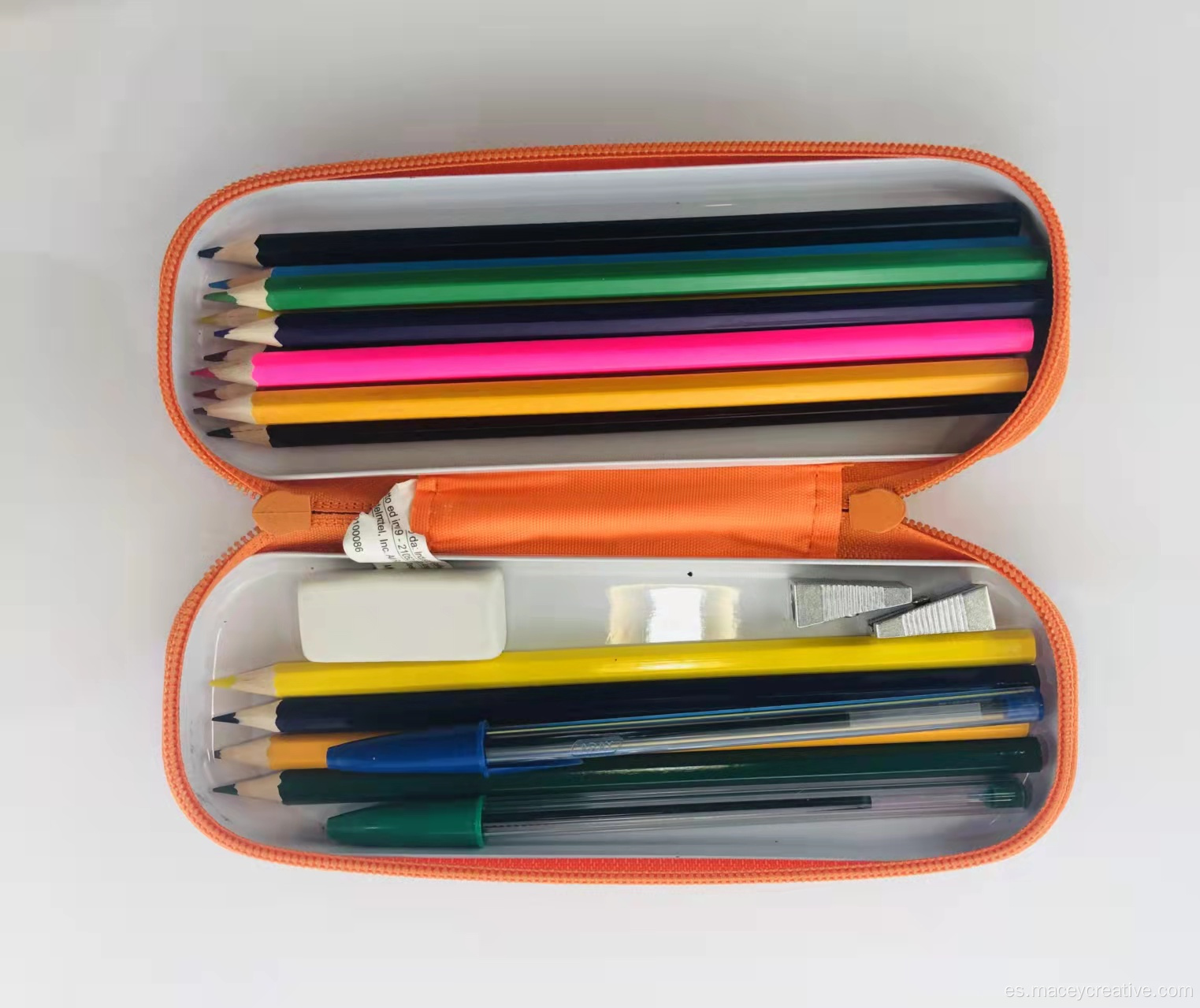 Caja de lápiz de cubierta de silicona de cremallera de patrón elegante