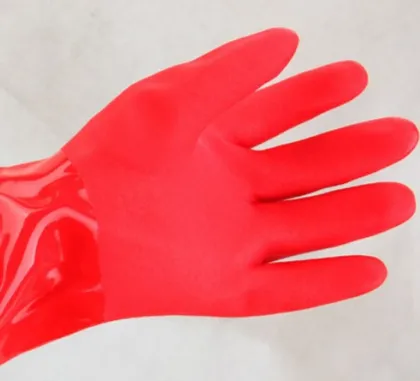 Waterproof Durable PVC Plus Velvet Dishwashing Gloves for Household Cleaning
