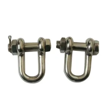 Stainless steel D-shackle with bolt pin