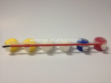 2.5ml 4 colour paint strip with brush ceramic paint, fabric paint, textile paint, acrylic colour paint