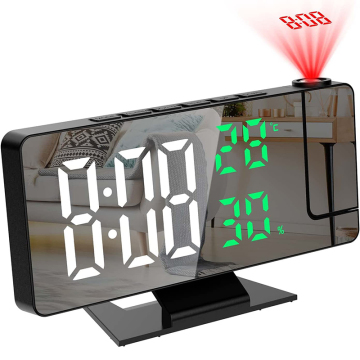 Modern Home Decor LED Display Alarm Clock with Time Projector