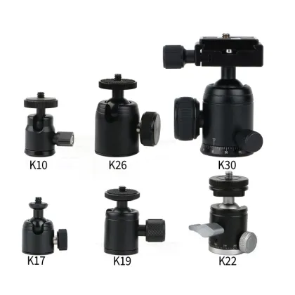 Mini Ball Head Tripod Head with Hot Shoe Adapter for Cameras and Monopods