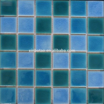 Ice crackle crystal glass ceramic mosaic for swimming pool tile