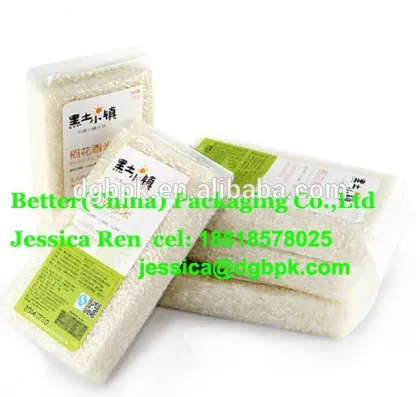 round handle plastic vacuum rice bag BOPP/CPP materials