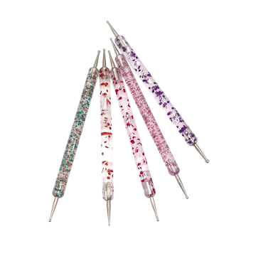OEM ODM 5 Pcs Manicure Flower Diamond Metal Sequins Dotting Tools