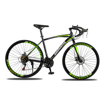 High carbon steel dual disc brake road bike