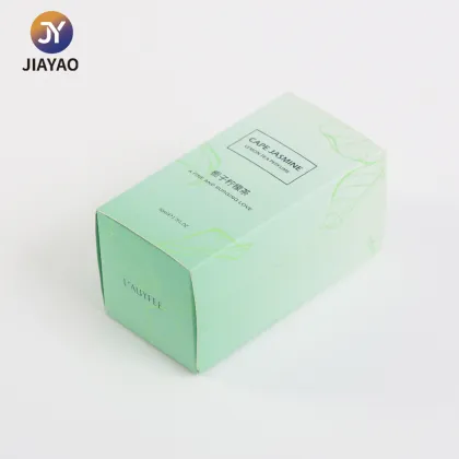 Sleek Green Leaf Perfume Box Design