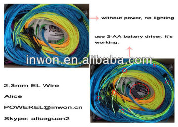 Hot sale 2.3mm lighting el wire