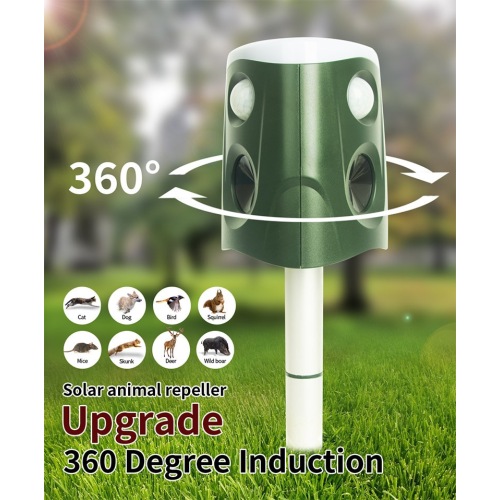 360 degree solar powered ultrasonic Animal Repeller