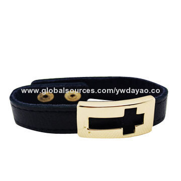Hot selling new trendy fashion leather bracelets
