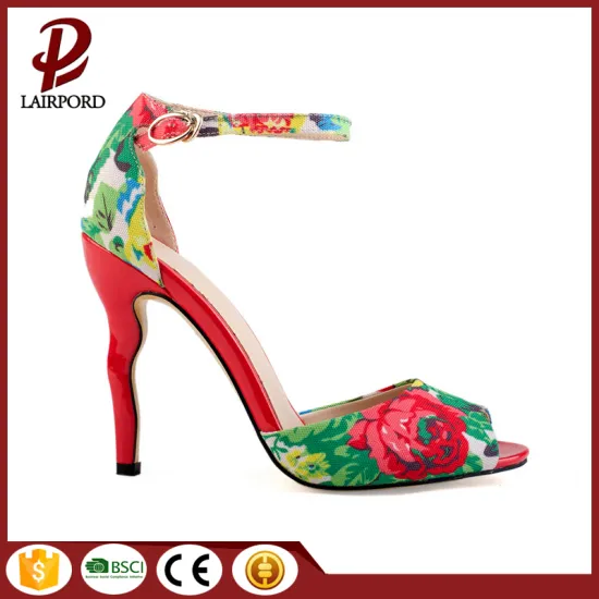 african fabric with embroidery sweet ladies shoes