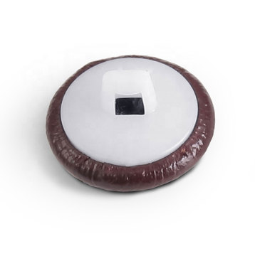 White Plastic Bottom Cover Button for Sofa Aluminum Surface