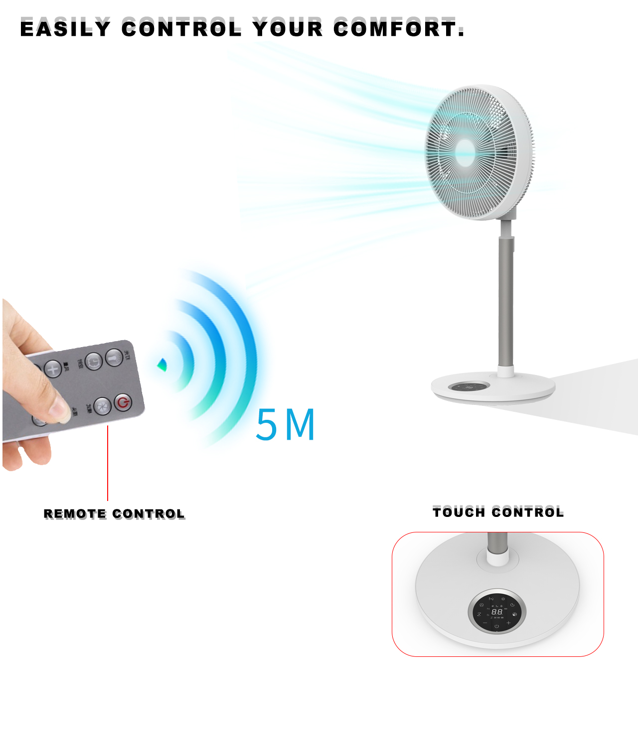 F622B Circulator Stand Fan control