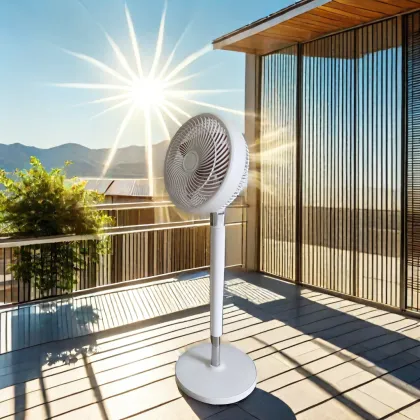 Energy-Efficient Solar Stand Fan with Multistage Control