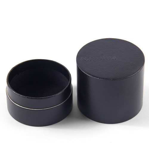 Round Black Cylinder Tube Packaging Box for Bottle