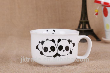 Hot sale Creative ceramic cute cartoon coffee mug/expression breakfast cup