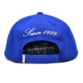 Gorra de béisbol bordada 3D azul real