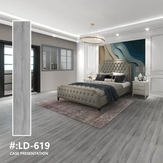 Wood garin wear resistant spc click lock flooring