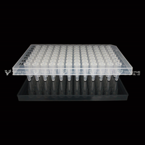 0,2 ml 96 Well PCR plader halvt nederdel gennemsigtig