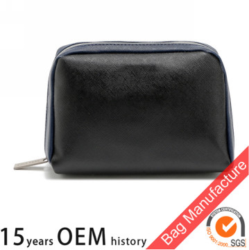 Black pu quality cosmetic bag beauty bags