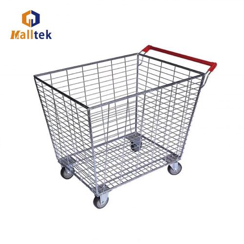 Warehouse Trolley Zinc plated Big Basket Warehouse Storage Carry Trolley Manufactory