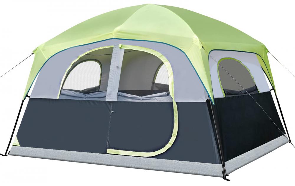 6 Person Double Layer Family Camping Cabin Tent