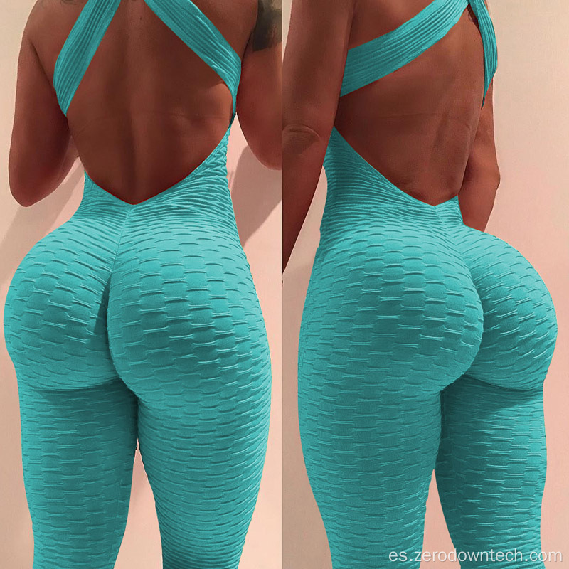 Hot new ladies sexy nalgas muestran nalgas de una pieza fitness deportes pantalones de yoga traje conjuntos de yoga