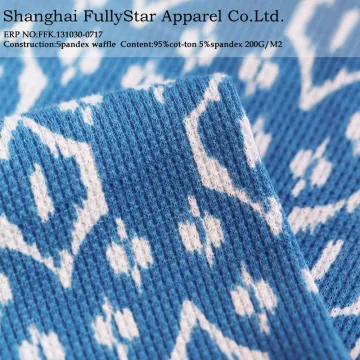 fashion waffle cotton spandex fabric