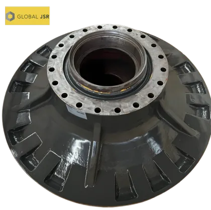 Excavator front wheel hub
