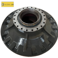 Excavator front wheel hub