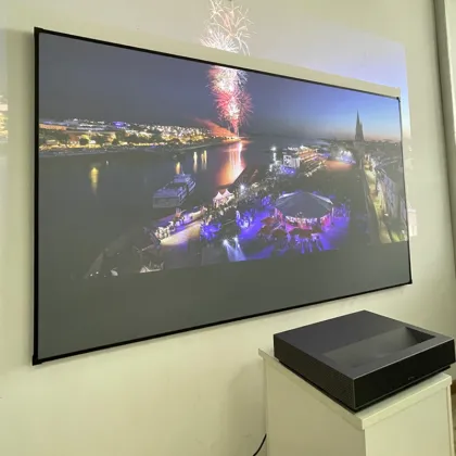 2021 T Prism UST Laser Projector Screen 84 Inch ALR Curtain with Gain 0.85 for Fengmi VAVA 4K 3D