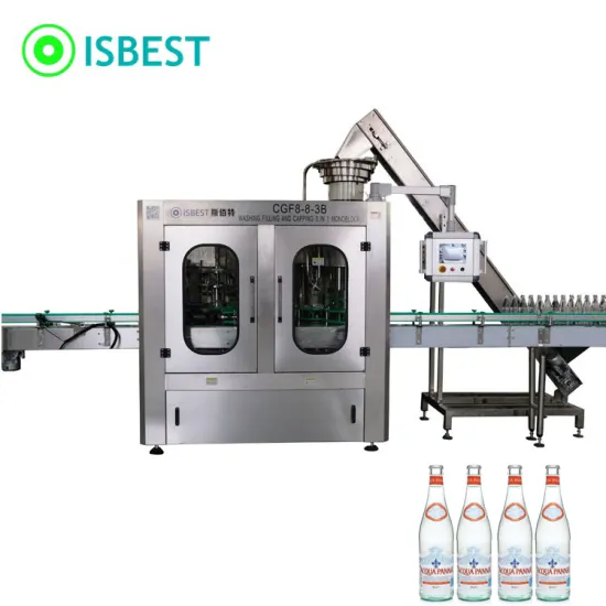 ISBEST 3-in-1 Glass Bottle Filling Plant for Soda and Water