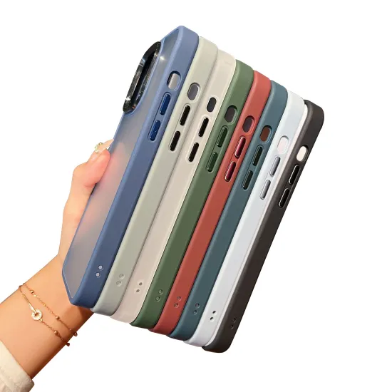 Wholesale Ultra-thin Matte Smoke Cell Phone Cases for iPhone 15/14/13/12/Mini/11 Pro Max/X/XS