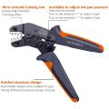 SN-28B Crimping Tool, Self-Adjusting Ratcheting Crimper Tool for AWG 28-18 (0.1-1.0mm²) with 1550PCS Dupont Pins Crimper pliers