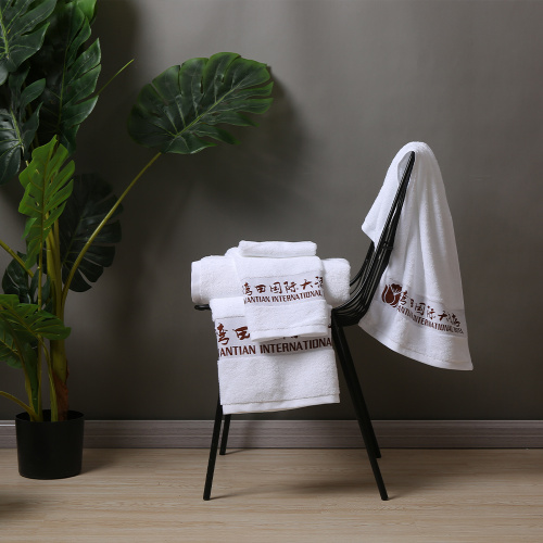 Großhandel maßgeschneidertes Logo Stickmikrofasel Handtuch