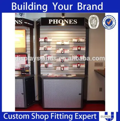 Retail display cabinet hardware wood
