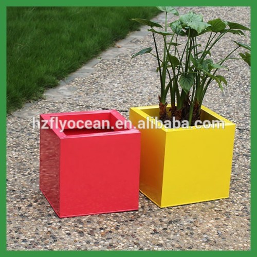 FO-9704 Cube Zinc(Galvanized) Flower Planter