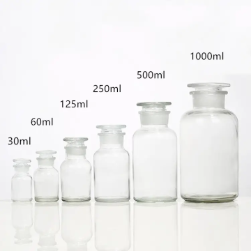 1000ml wide mouth clear glass reagent bottle