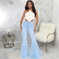 Bell Bottom Jeans Femmes Haute taille