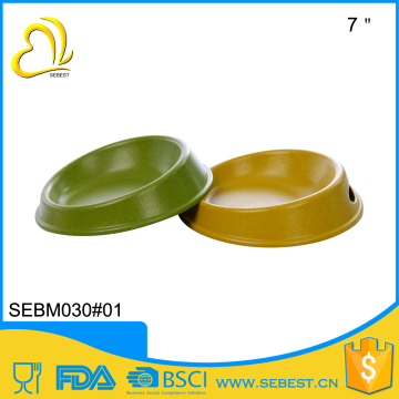 novelty wholesale bamboo melamine feeders round plastic pet bowl